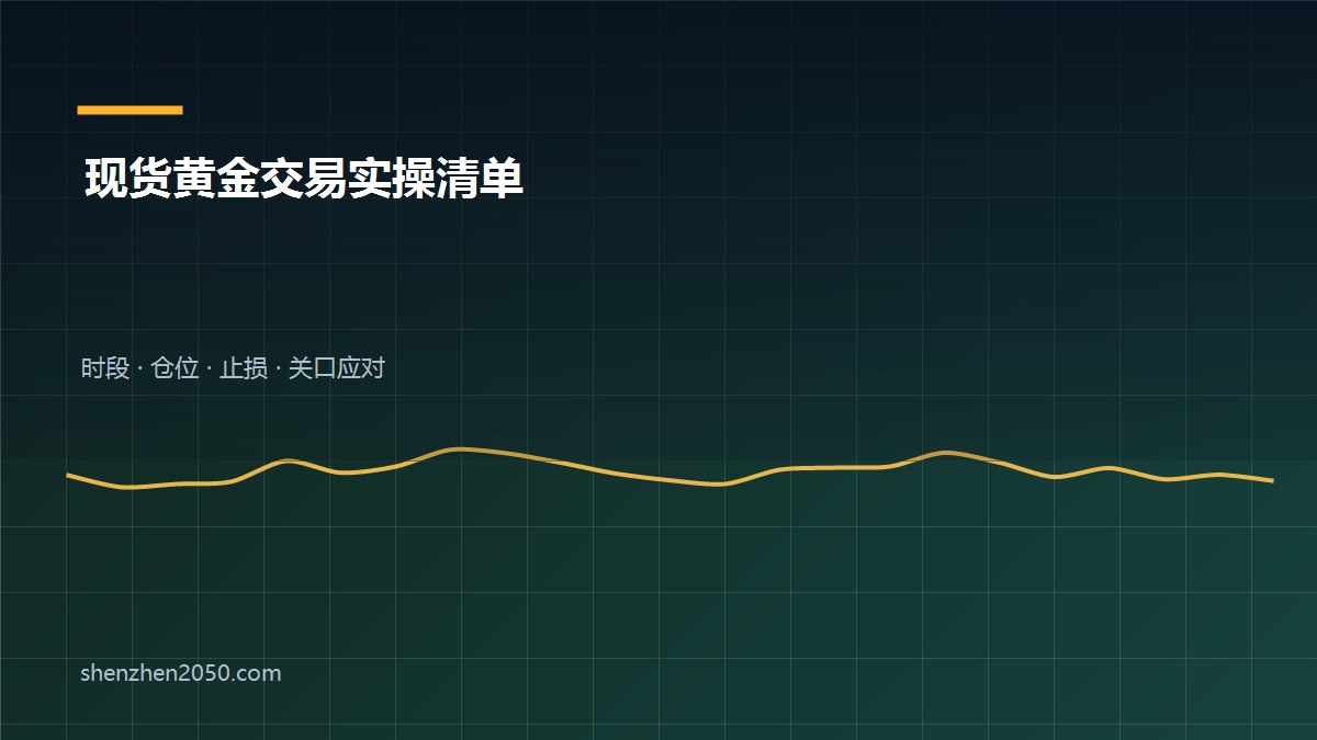 现货黄金交易技巧：4000 美元关口下的时段选择、仓位与止损实操清单